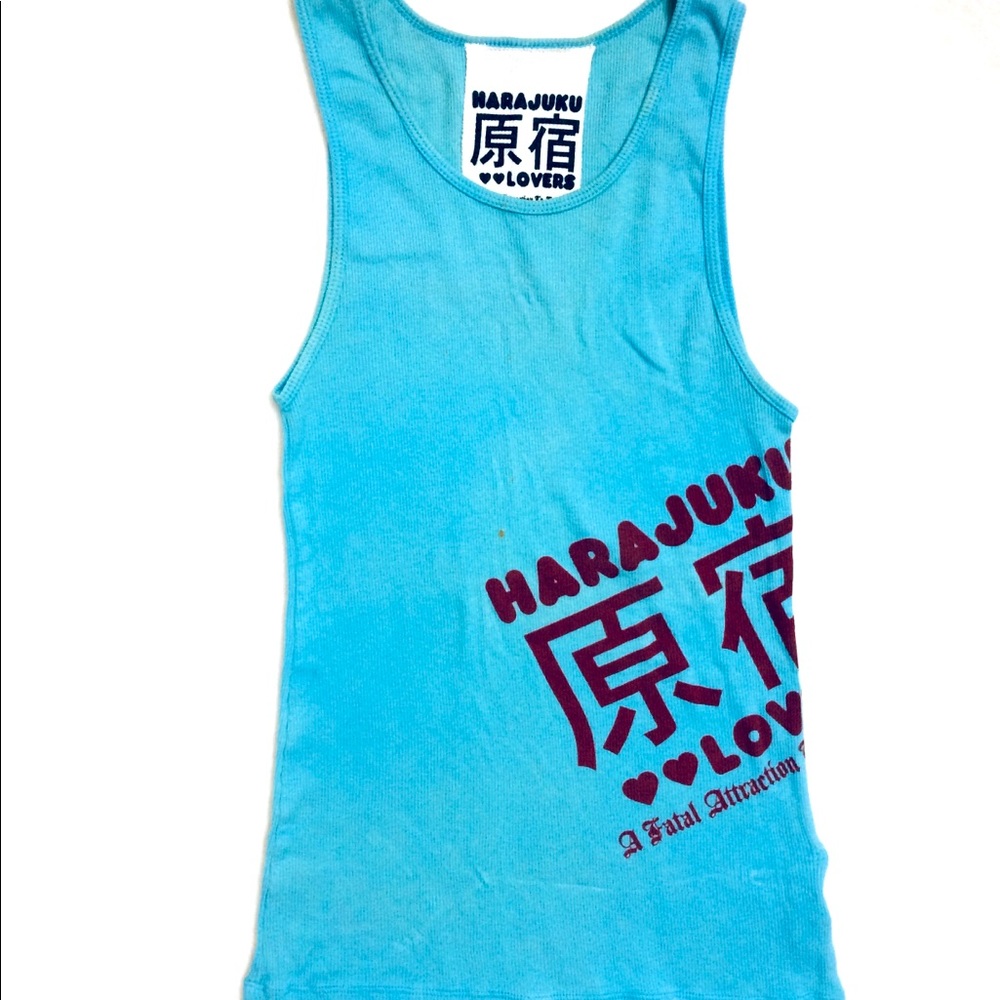 Harajuku Lovers vintage blue tank top
